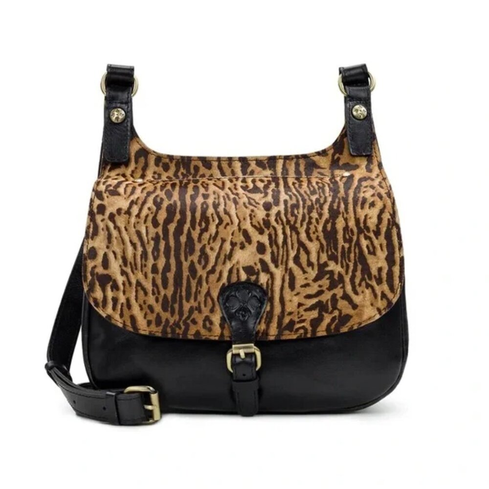 Patricia Nash Animal Print Exotic Cat London Saddle Bag NWT